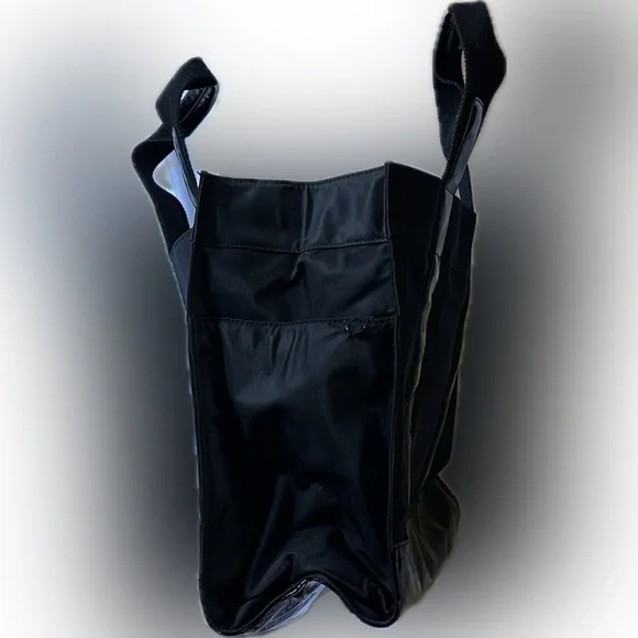 Tory Burch Authentic 88366 Large Nylon Patten Leather Trim Black Hand/To… - Picture 5 of 11